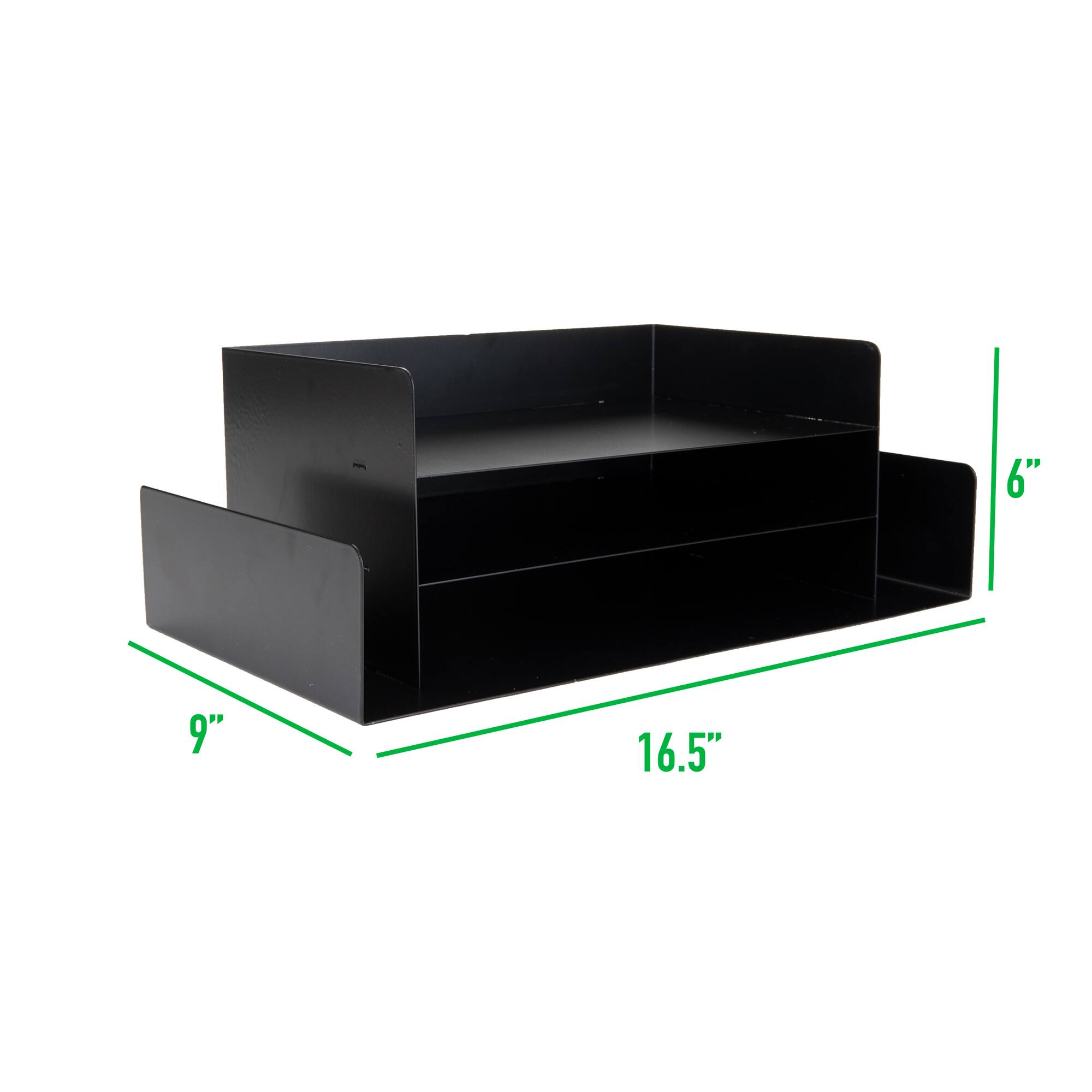 Mind Reader Black Tiered Letter Tray